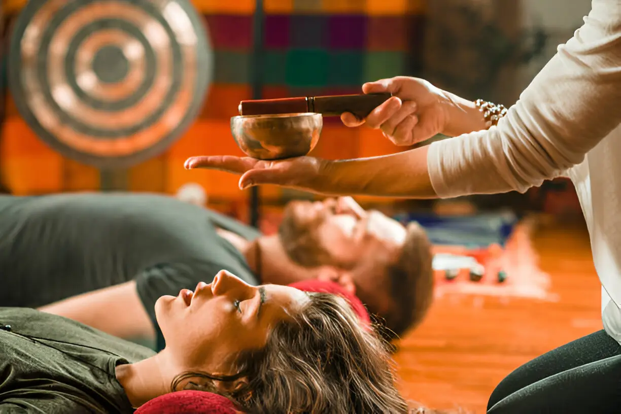 people on sound healing