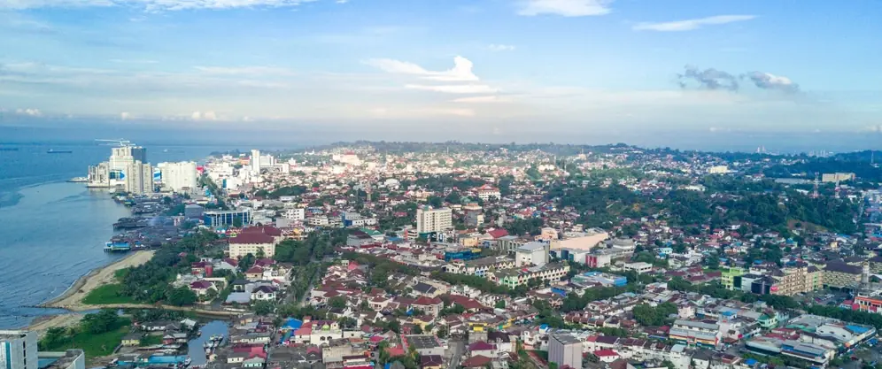 balikpapan aerial city look