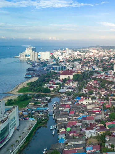 balikpapan aerial city look