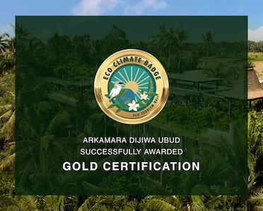 Arkamara Dijiwa Ubud Honored with Gold Eco Climate Badge by Eco Tourism Bali for Exceptional Sustainability Efforts