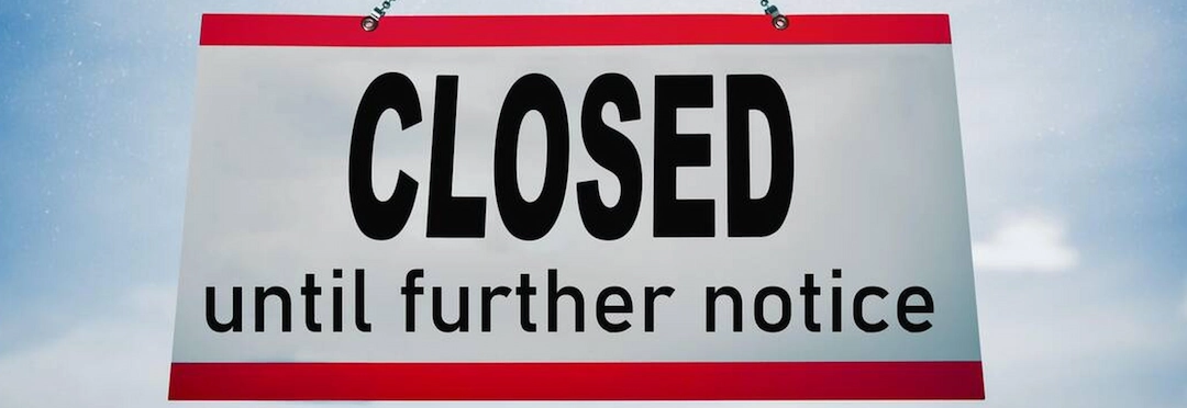 A Clear CLOSED Signpost