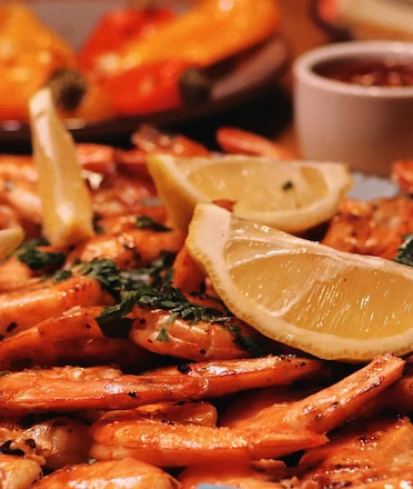 A Portion of Mouth-Watering Fresh Grilled Prawn
