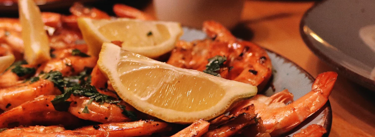 A Portion of Mouth-Watering Fresh Grilled Prawn