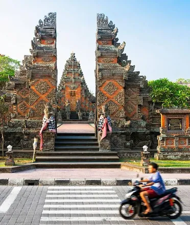 The Entrance of Intricate Temple in Batuan Village The Entrance of Intricate Temple in Batuan Village