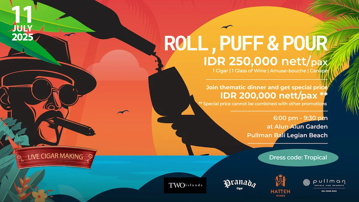 A Taste of Fire and Finesse: Roll, Puff & Pour at Pullman Bali Legian Beach