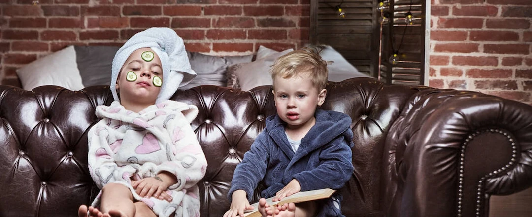 Stylish Babies in Spa Concept Photoshoot
