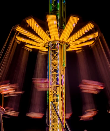 Theme Parks Attraction at Night