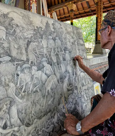 Painters Working on His Art at ARMA Museum Pengosekan Painters Working on His Art at ARMA Museum Pengosekan