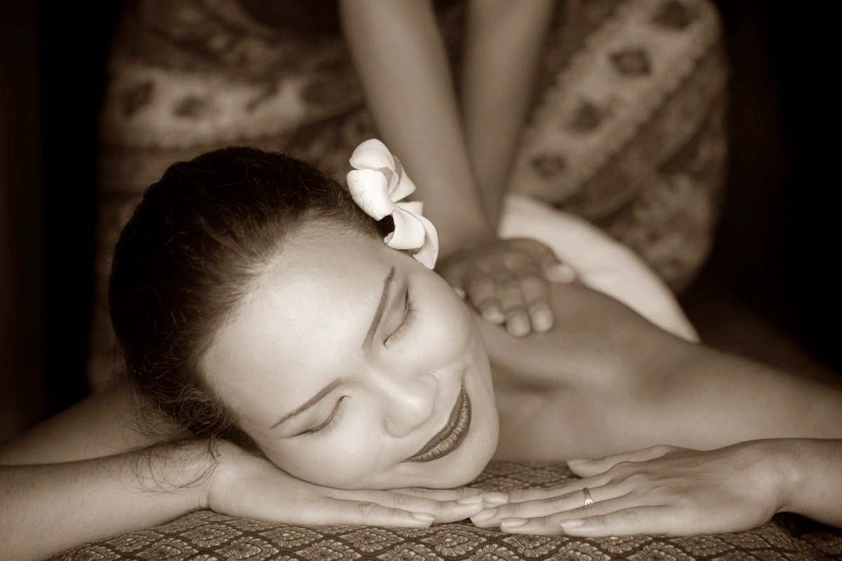 Woman Enjoyed Balinese Massage Treatment