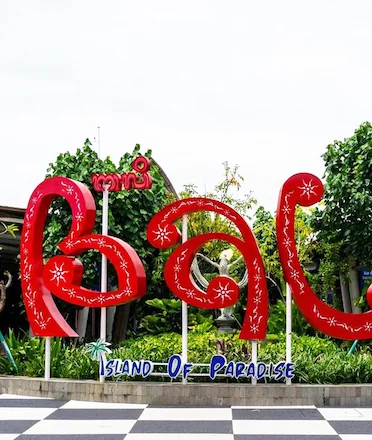 Iconic BALI Sign in Ngurah Rai International Airport