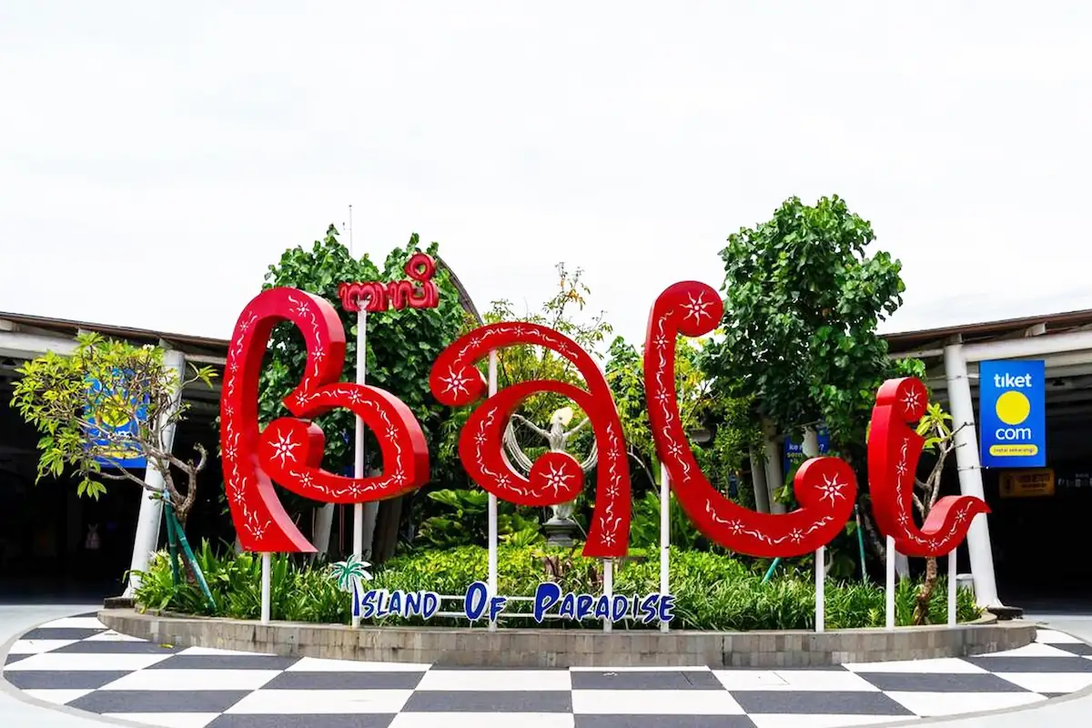 Iconic BALI Sign in Ngurah Rai International Airport