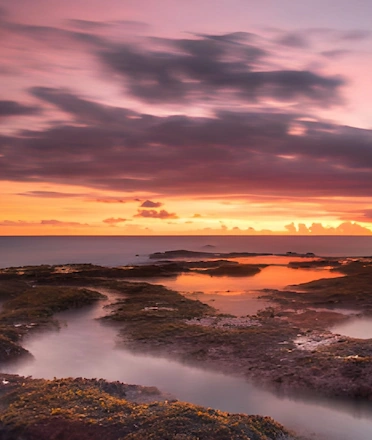 Seseh Beach Sunset Panorama