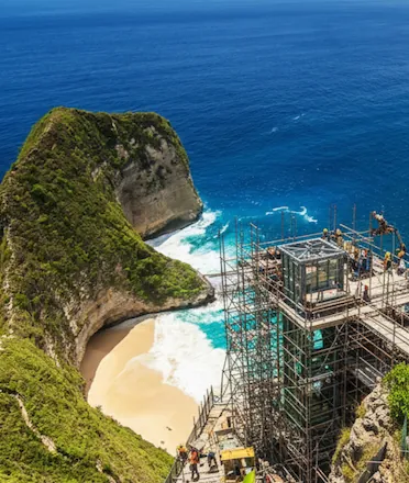 Will Kelingking Beach’s Glass Elevator Ruin or Redefine Bali’s Most Iconic View? (AI Generated Image) Will Kelingking Beach’s Glass Elevator Ruin or Redefine Bali’s Most Iconic View? (AI Generated Image)