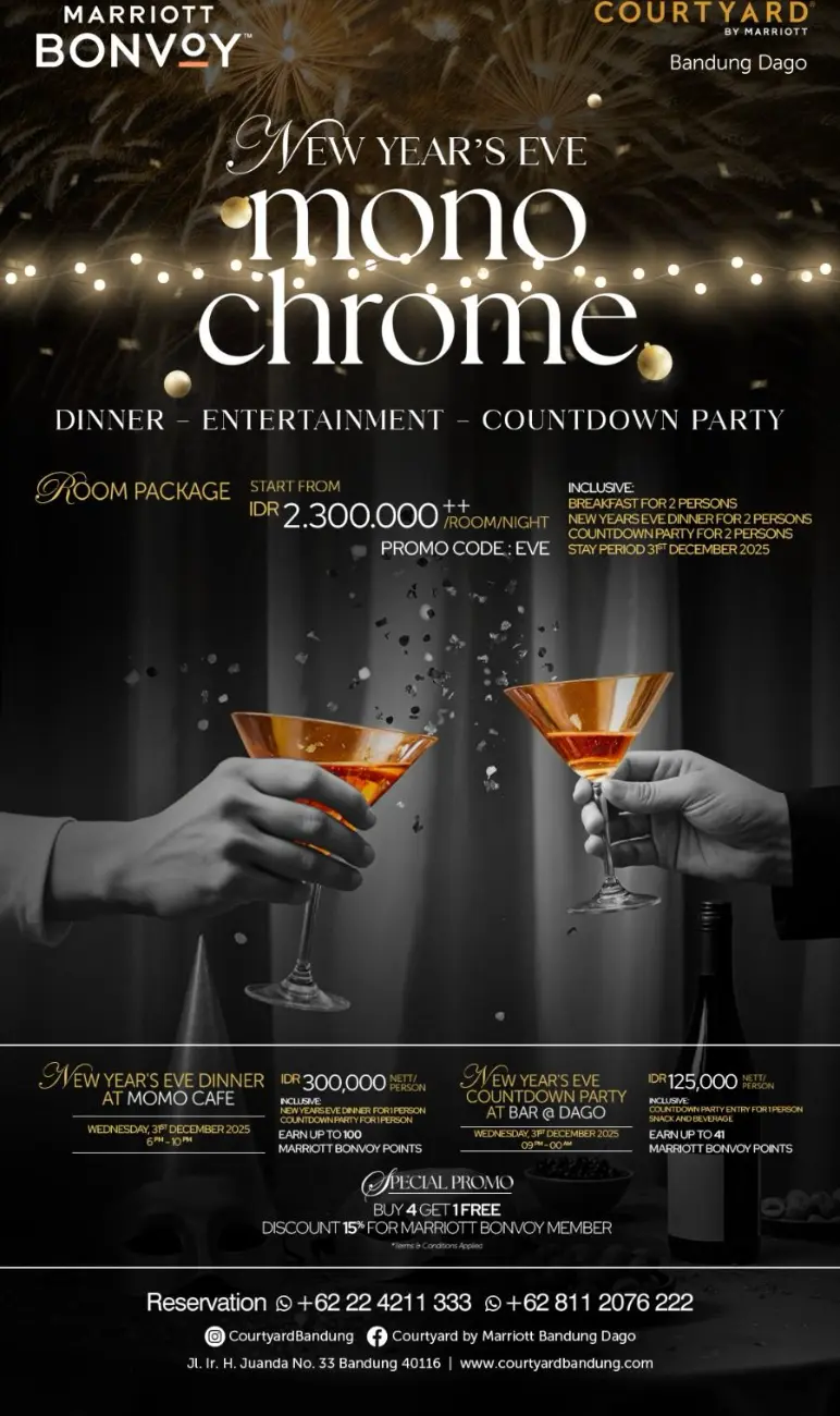 Monochrome New Year poster