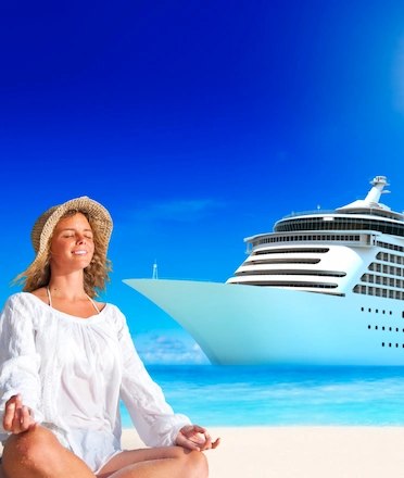 Illustration Female Tourist Cruise