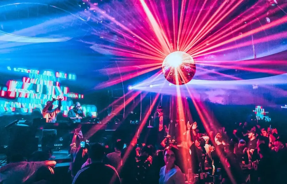 nightclub with great laser lights