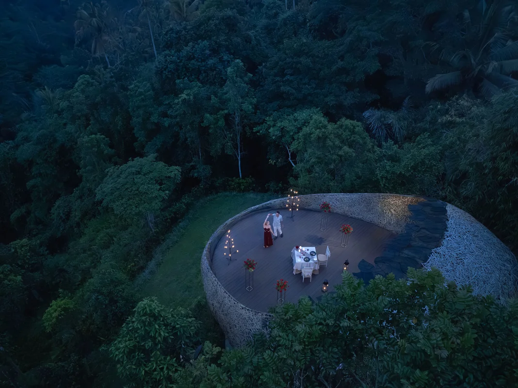 Couple spending Valentine's Day at Padma Ubud