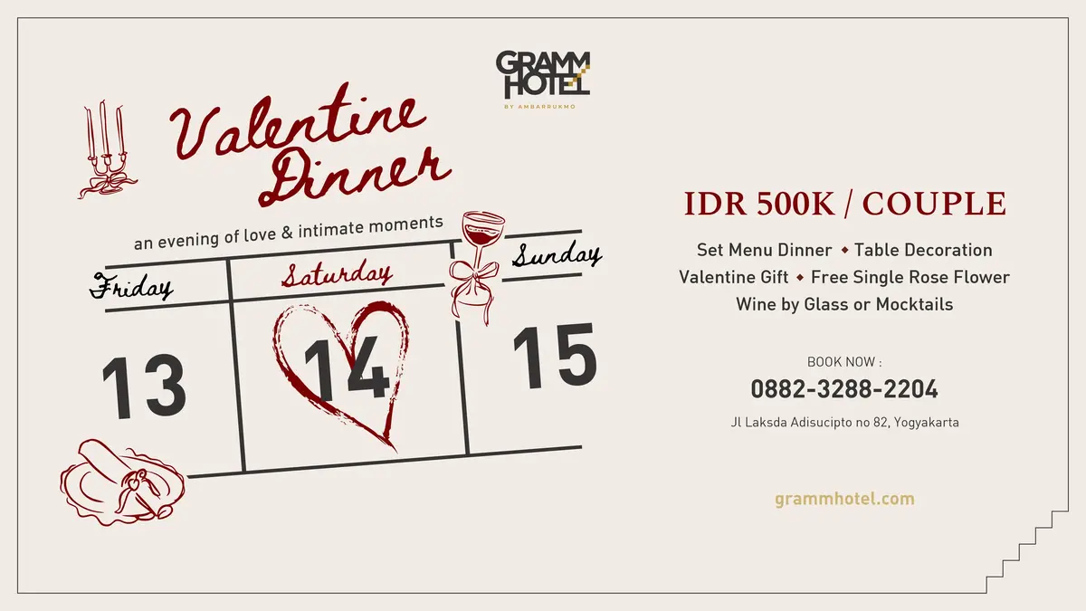 Poolside_Valentines_Dinner_at_GRAMM_Hotel_by_Ambarrukmo