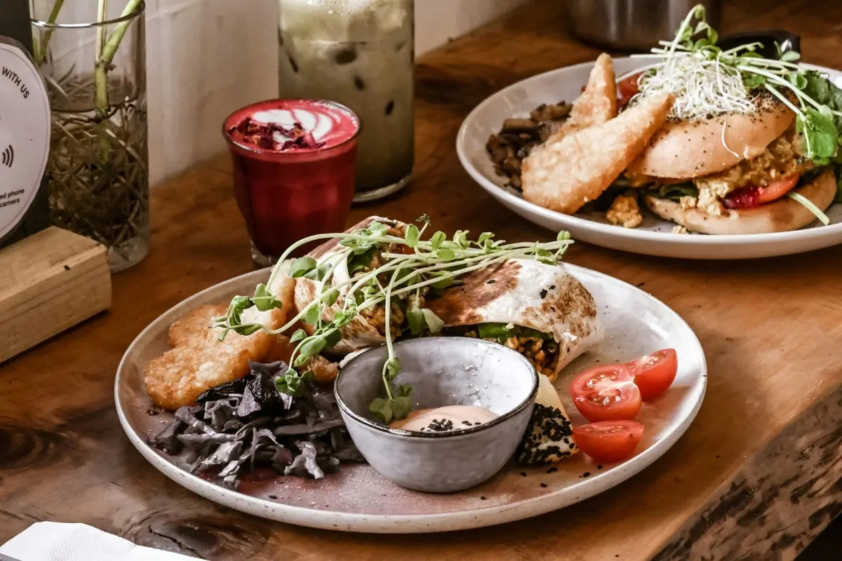 Food on the table by window