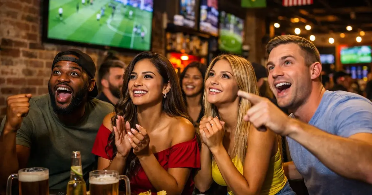 A_group_of_people_watching_football_match_in_sport_bar