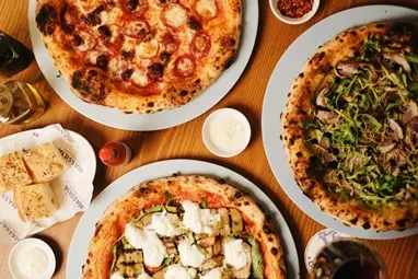 pizza on table