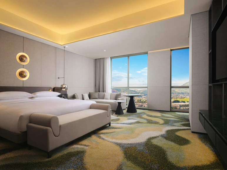 king deluxe corner room at Hilton Padalarang Bandung