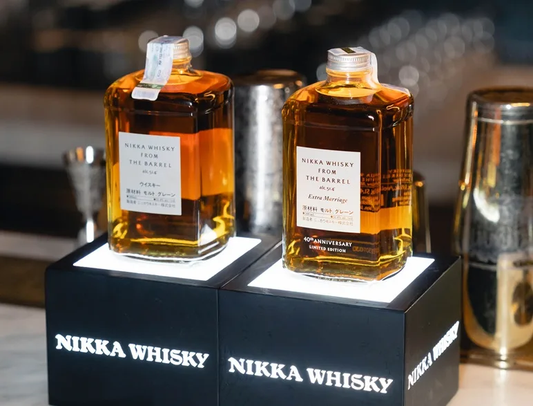 two bottles nikka whiskey