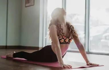 woman doing yoga pose