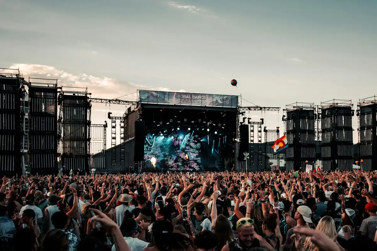 people watching music concert