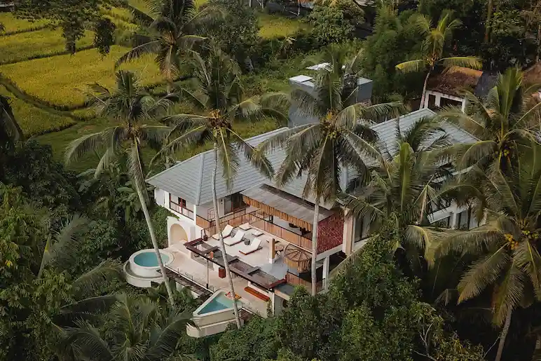 Villa from eagle eye view
