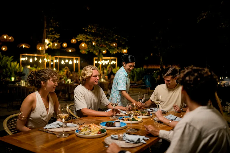Group of people having a dinner