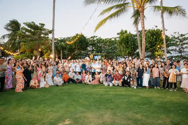 Group of people taking a photo together