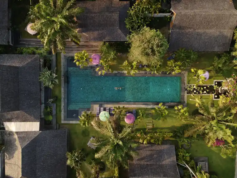 Resort from aerial view