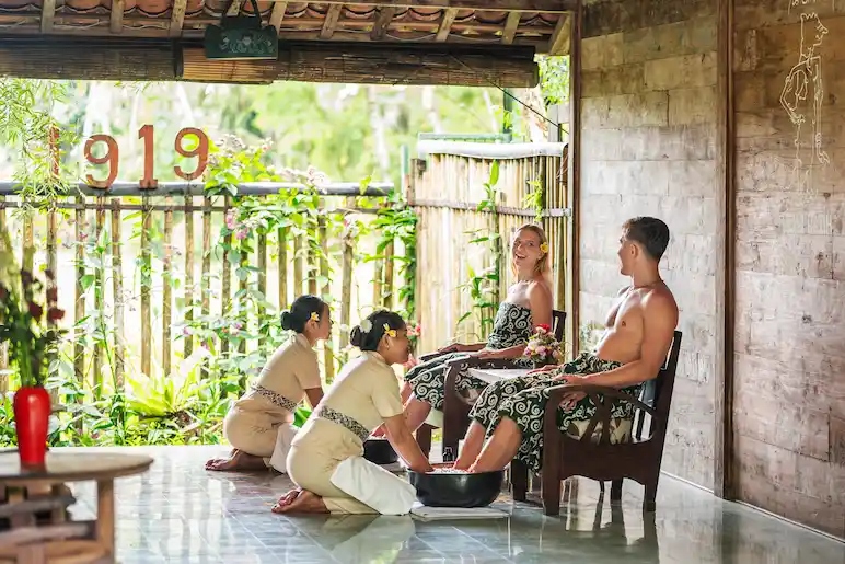 foot wash at the spa
