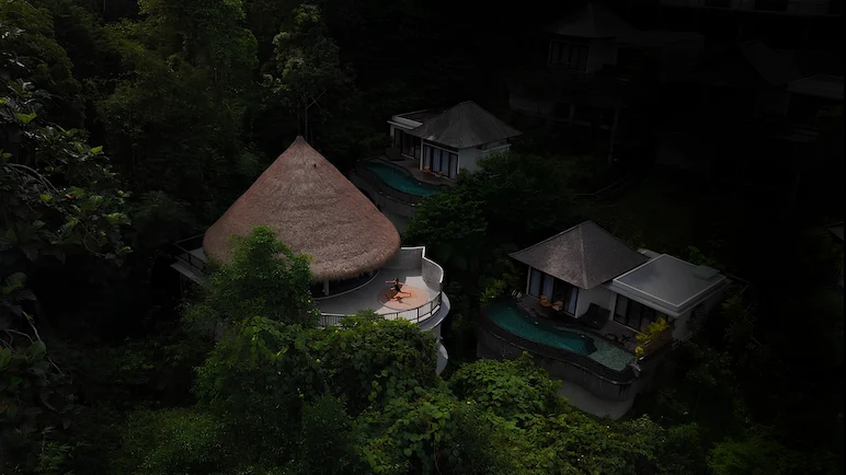 Resort from aerial view