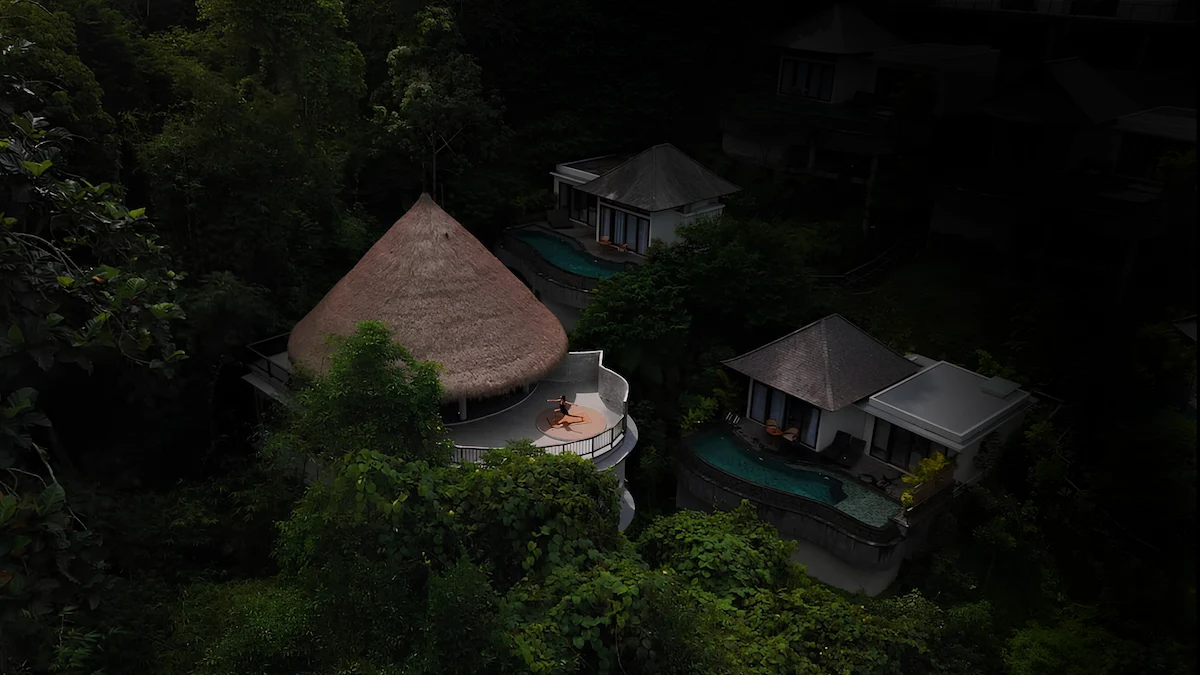 Resort from aerial view