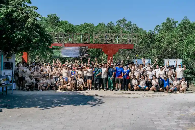 group of people taking a photo
