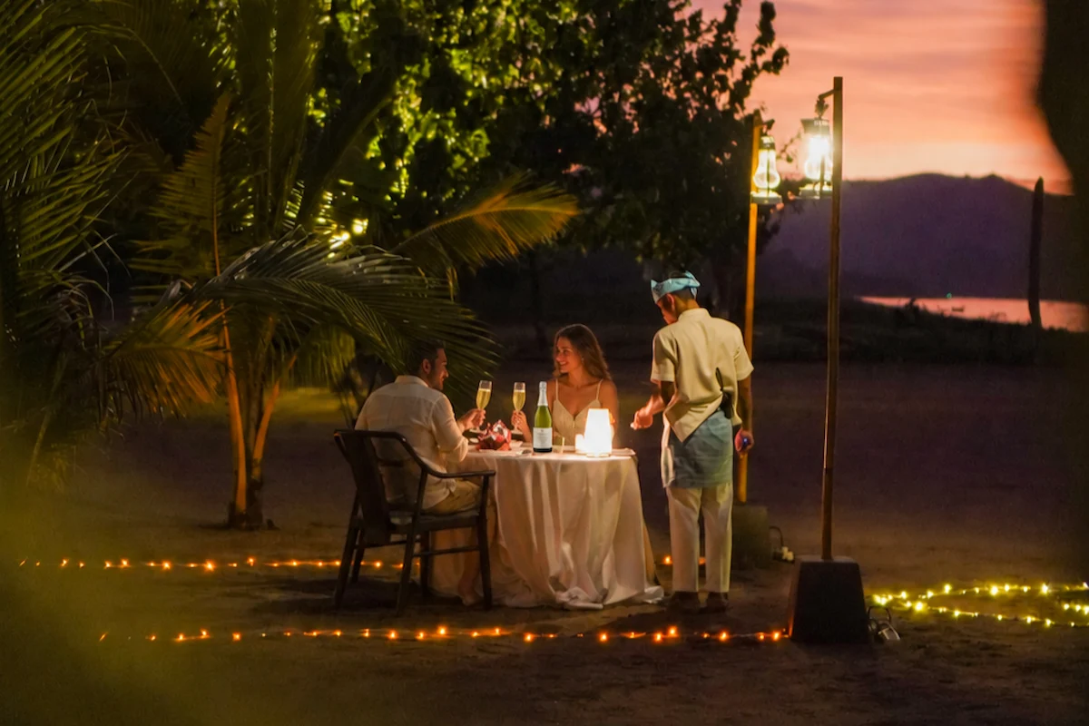 dinner on the beach