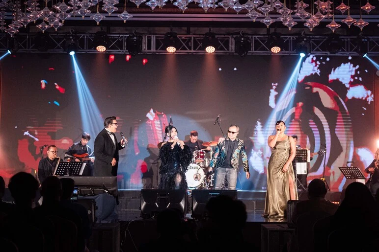 performers on stage