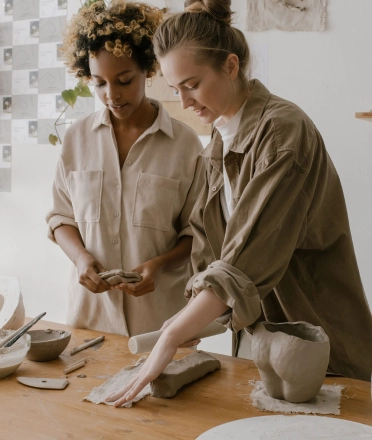 Two_girls_made_pottery
