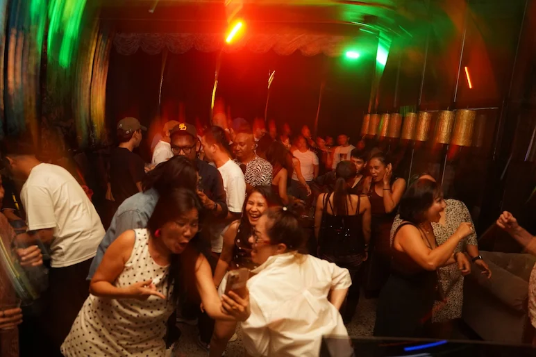 Some people doing a party