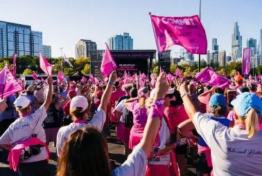 People in pink event
