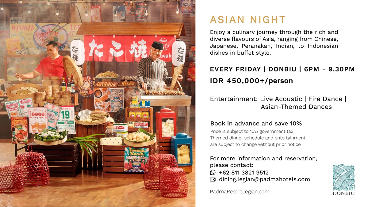 Padma Resort Legian Unveils Asian Night Buffet Dinner: A Culinary Journey Through Asia