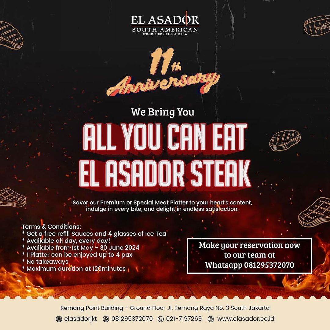 All You Can Eat El Asador Steak