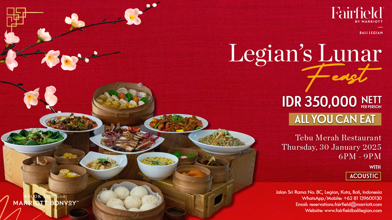 Ring in the Lunar New Year with Legian’s Lunar Feast at Fairfield by Marriott Bali Legian