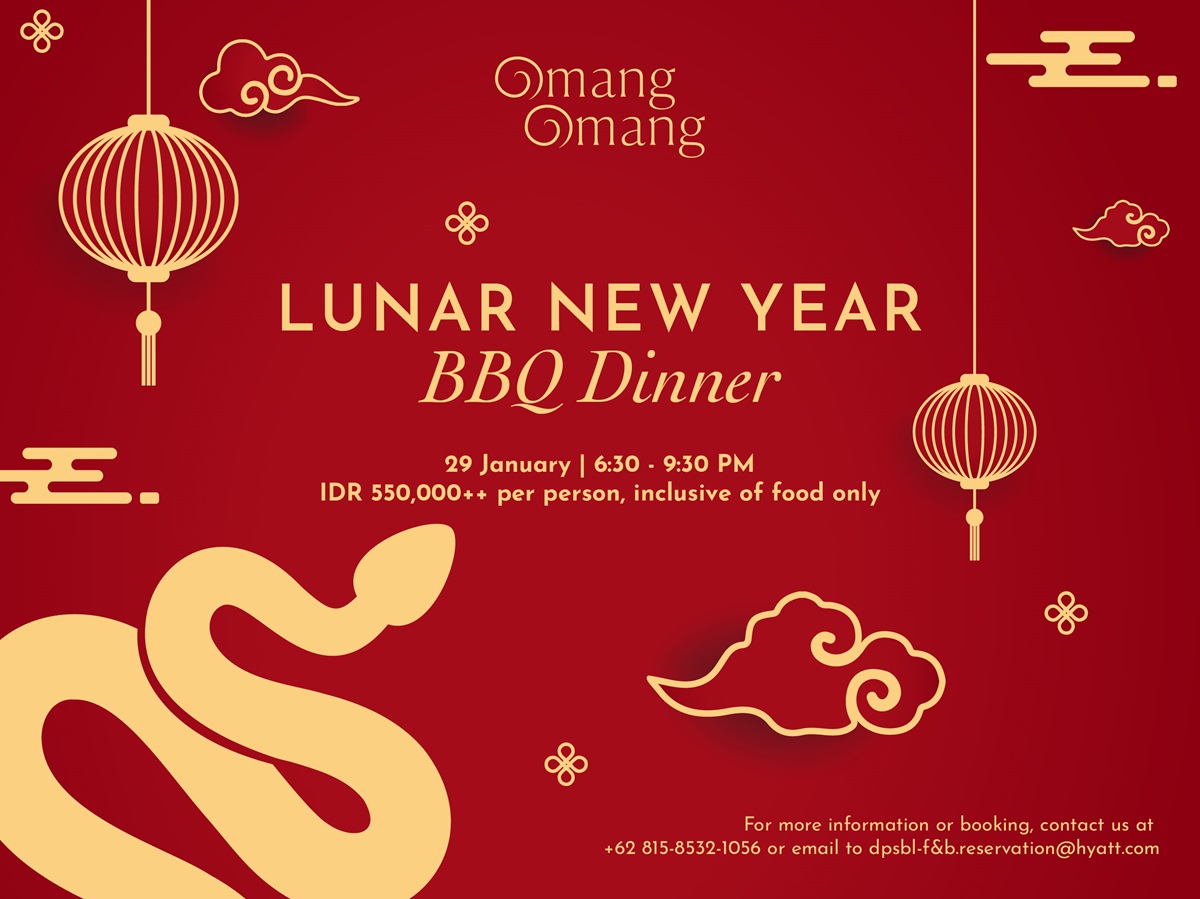 Lunar New Year BBQ Dinner at Omang Omang, Hyatt Regency Bali