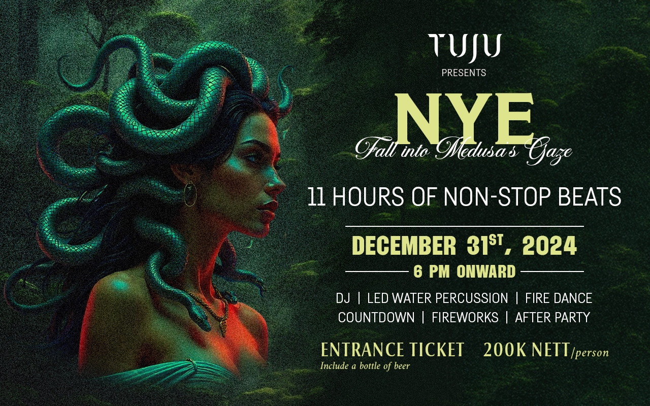 Fall into Medusa's Gaze This New Year's Eve at Tuju Ubud: An 11-Hour Non-Stop Celebration