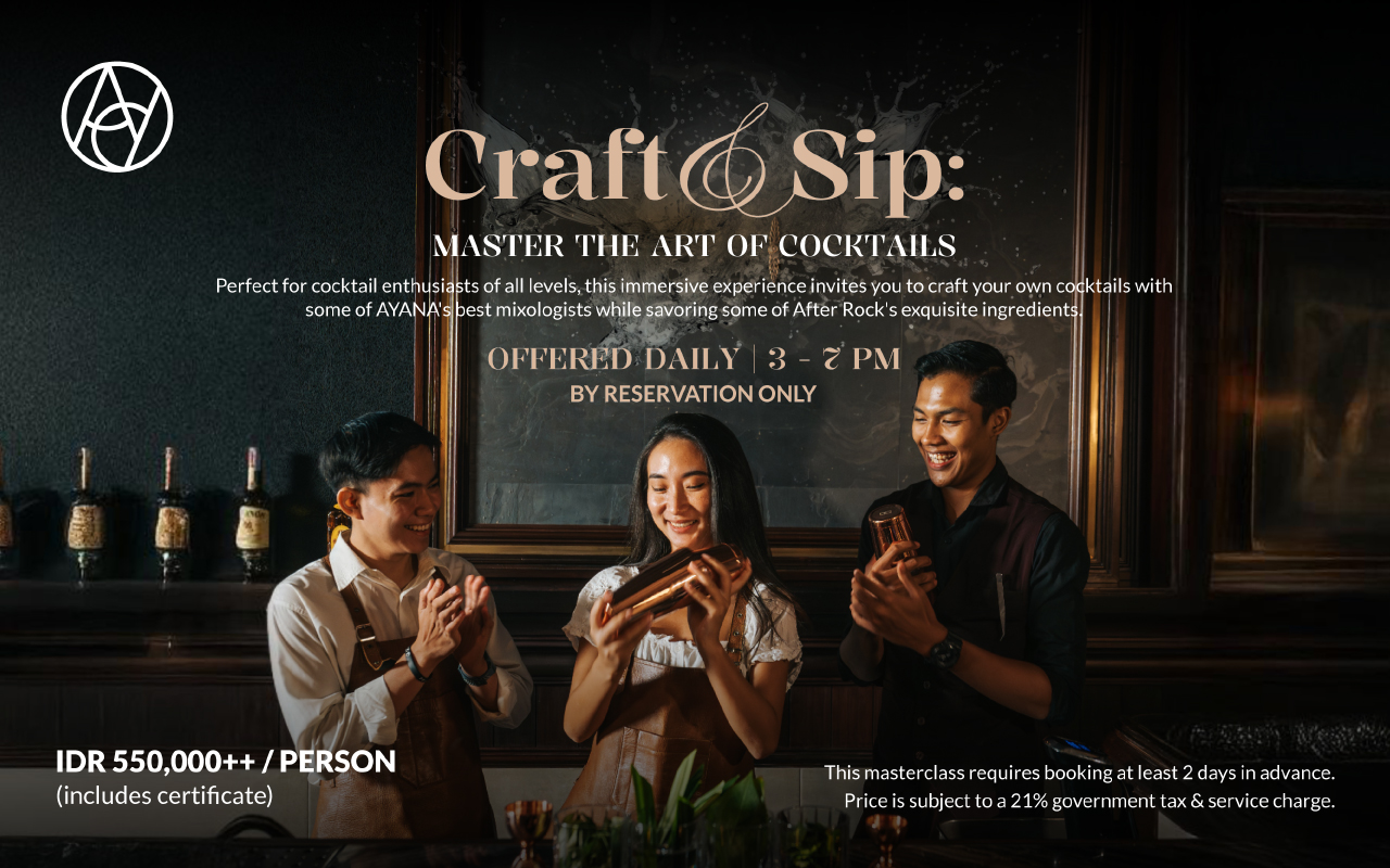 Craft & Sip: Master the Art of Cocktails at AYANA Bali