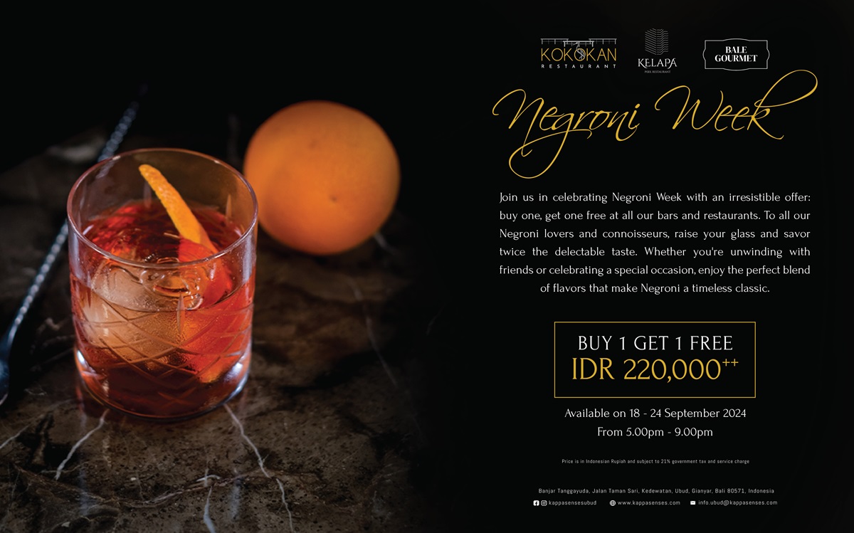 Negroni Week at Kappa Senses Ubud