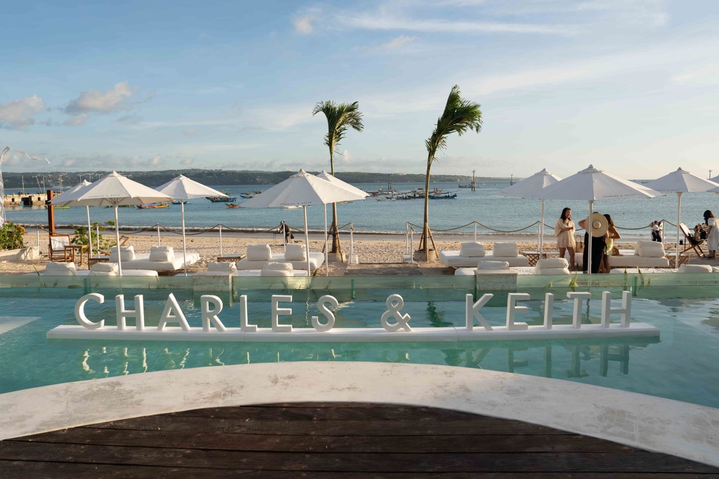 Charles & Keith Logo at Azure Beach Restaurant